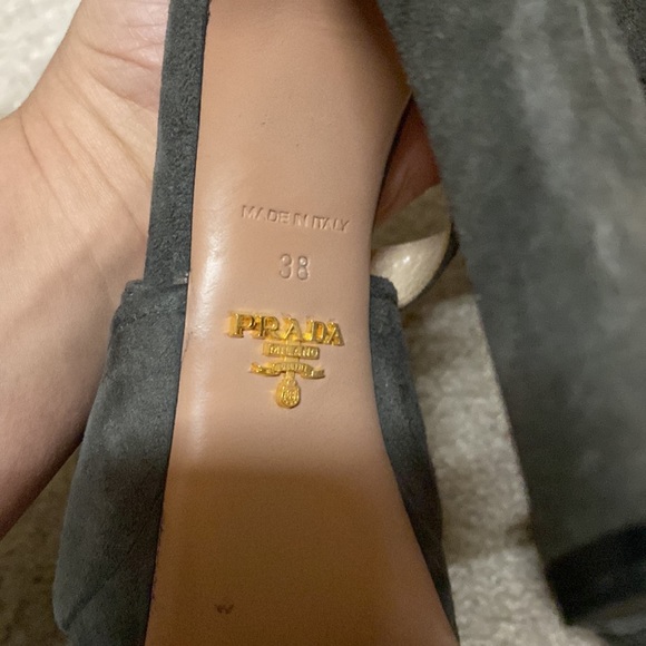 Suede grey parade heels - Picture 3 of 5